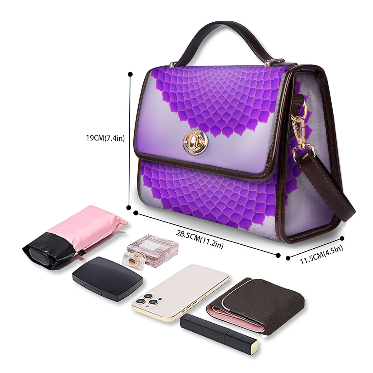 Mandala Sahasrara Chakra Print Women's Satchel Bag