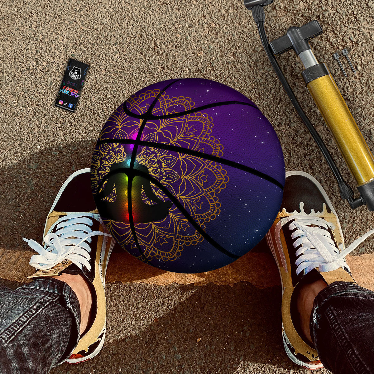 Maya Calendar White And Black Print Basketball