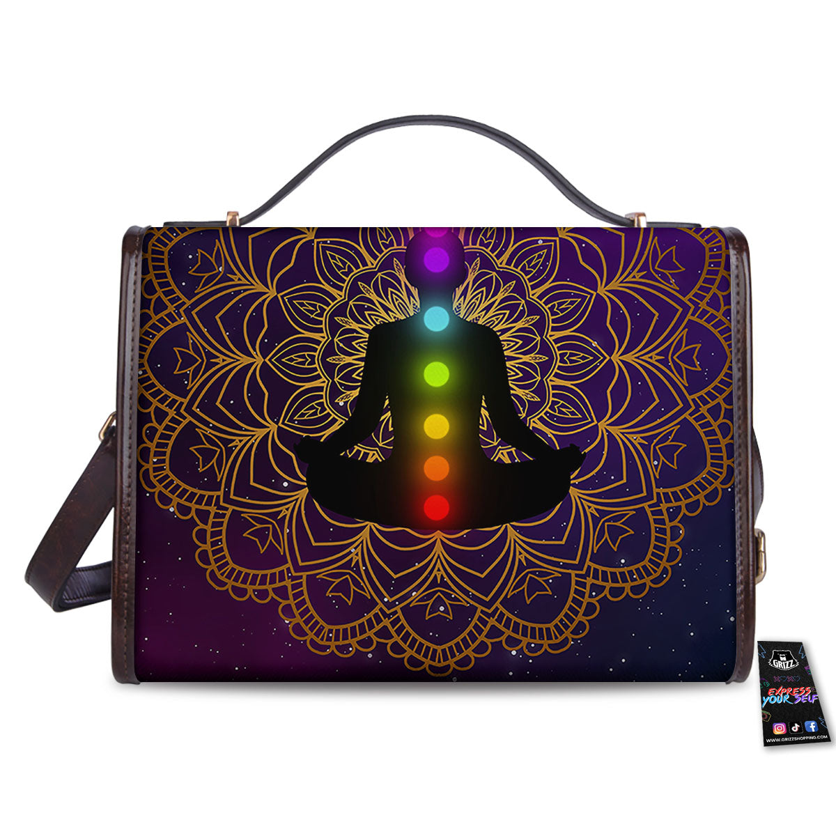 Mandala Seven Chakras Print Women's Satchel Bag