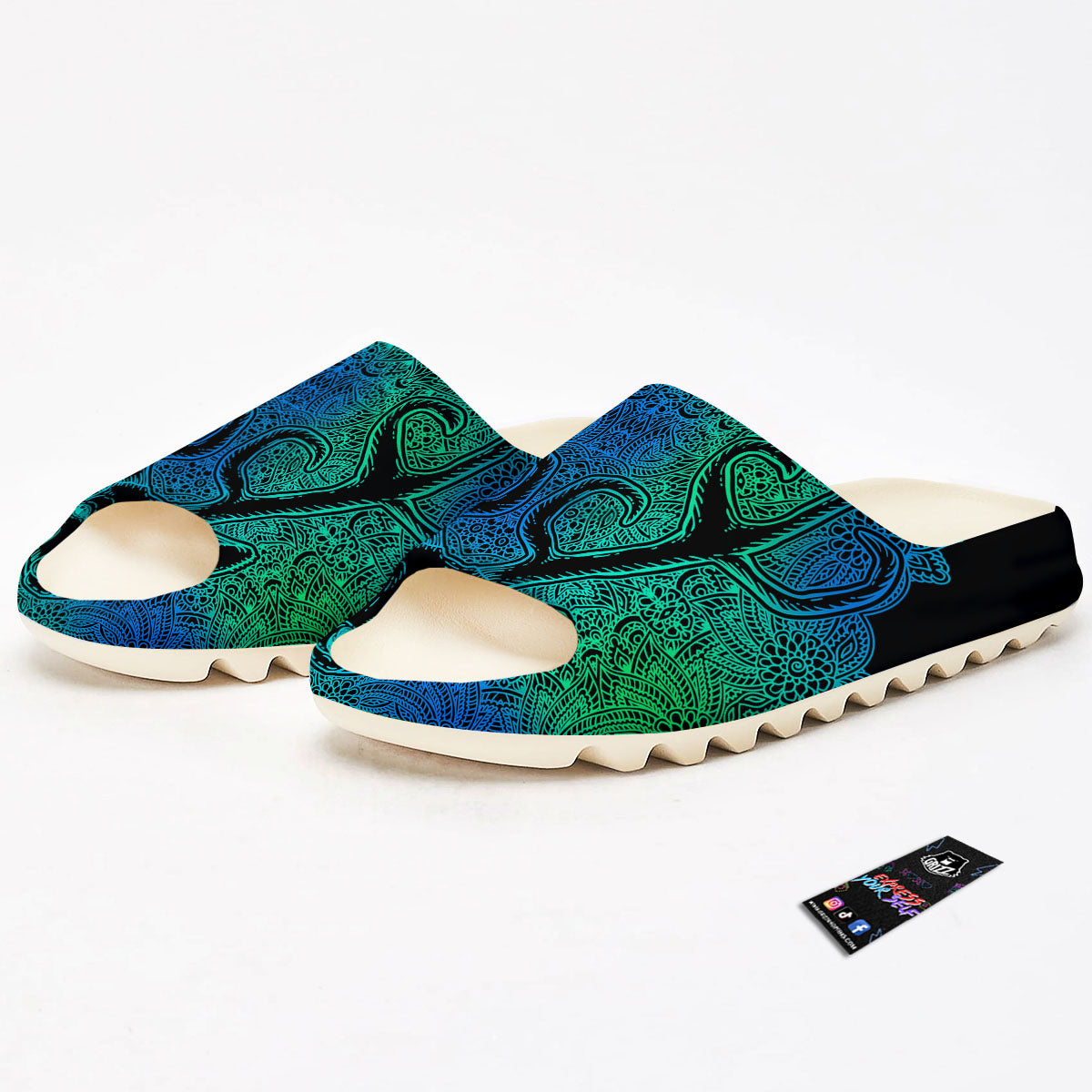 Mandala Spiritual Deer Print Sandals-grizzshop