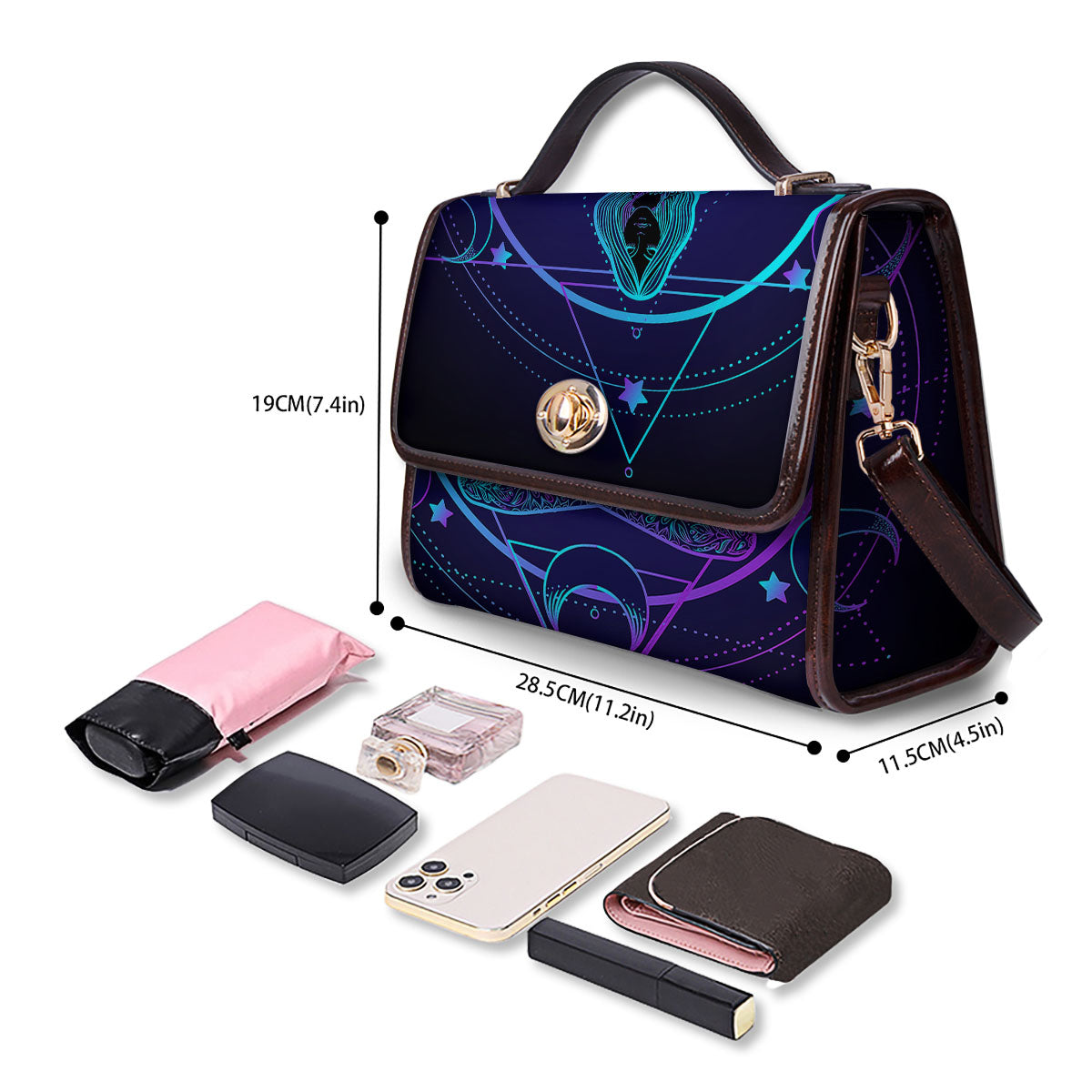 Mandala Spiritual Girl Print Women's Satchel Bag