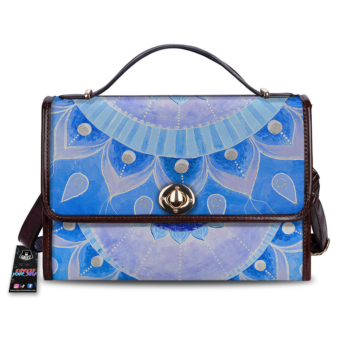 Mandala Vishuddha Chakra Print Women's Satchel Bag