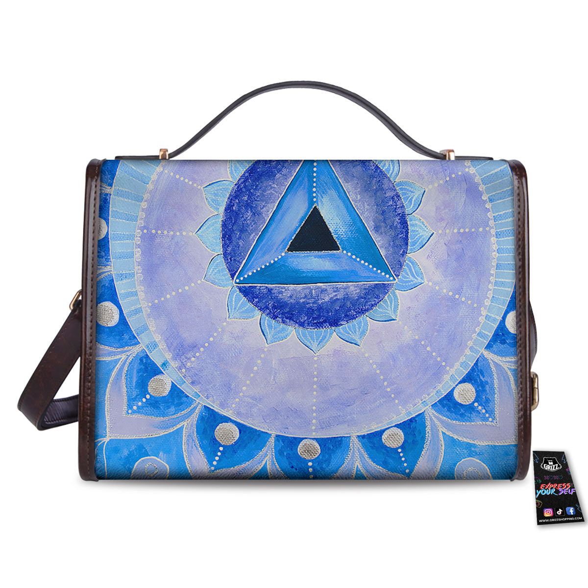 Mandala Vishuddha Chakra Print Women's Satchel Bag