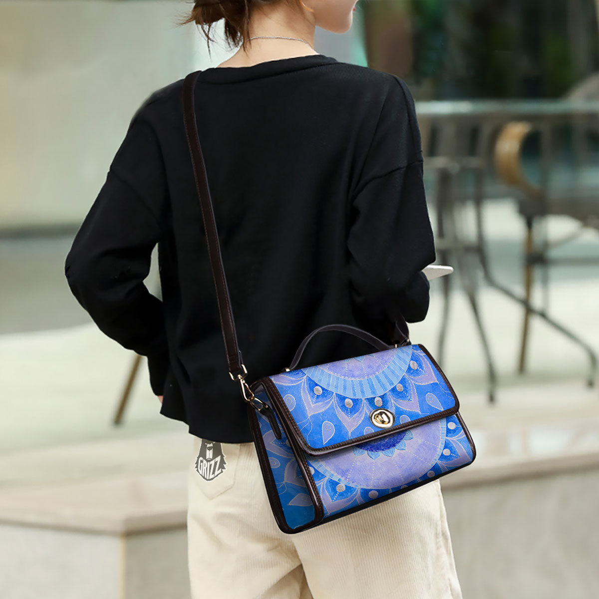 Mandala Vishuddha Chakra Print Women's Satchel Bag