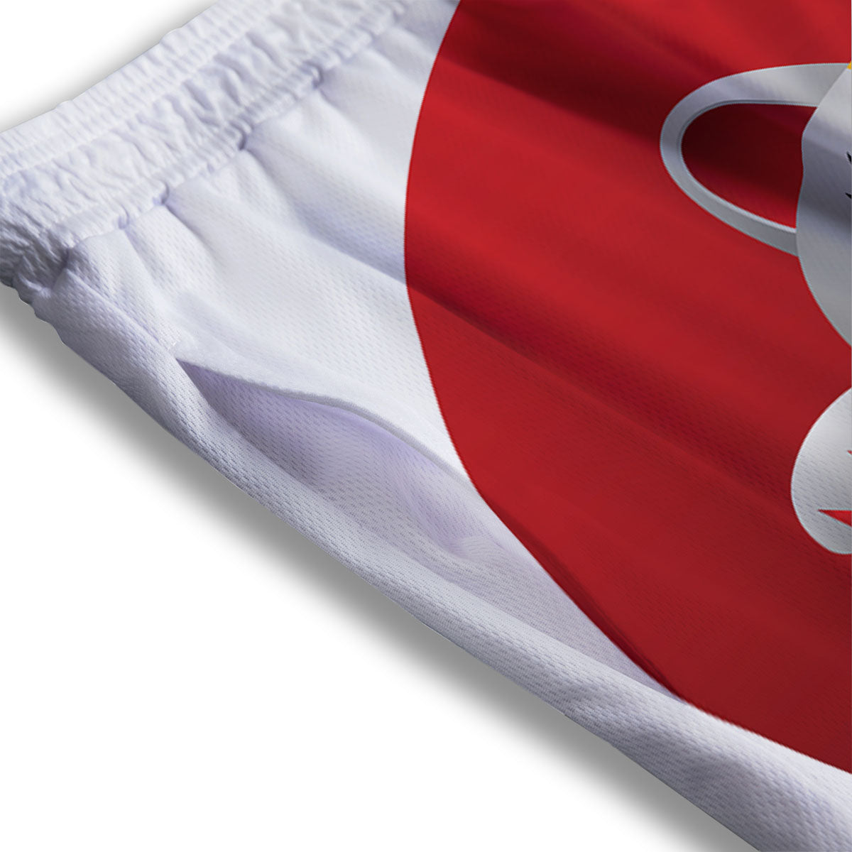Maneki Neko Japanese Lucky Cat Print Mesh Shorts