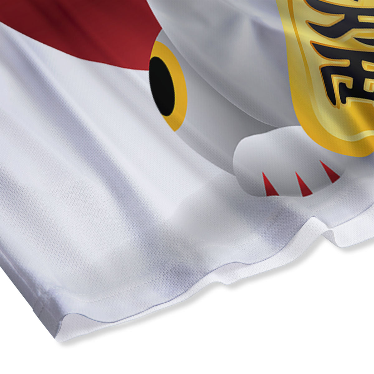 Maneki Neko Japanese Lucky Cat Print Mesh Shorts