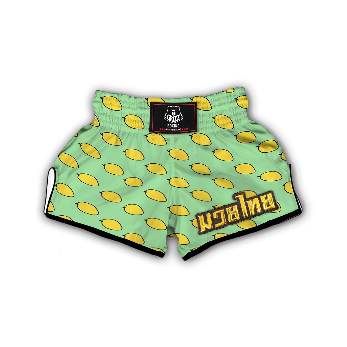 Mango Cute Pattern Print Muay Thai Boxing Shorts-grizzshop