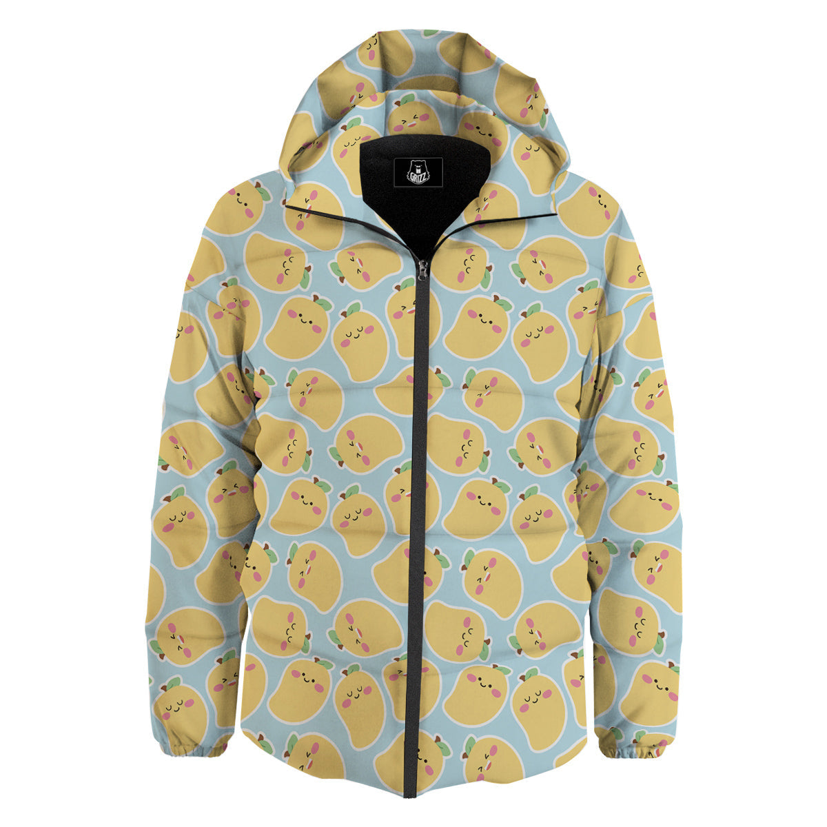 Mango Cute Print Pattern Down Jacket-grizzshop