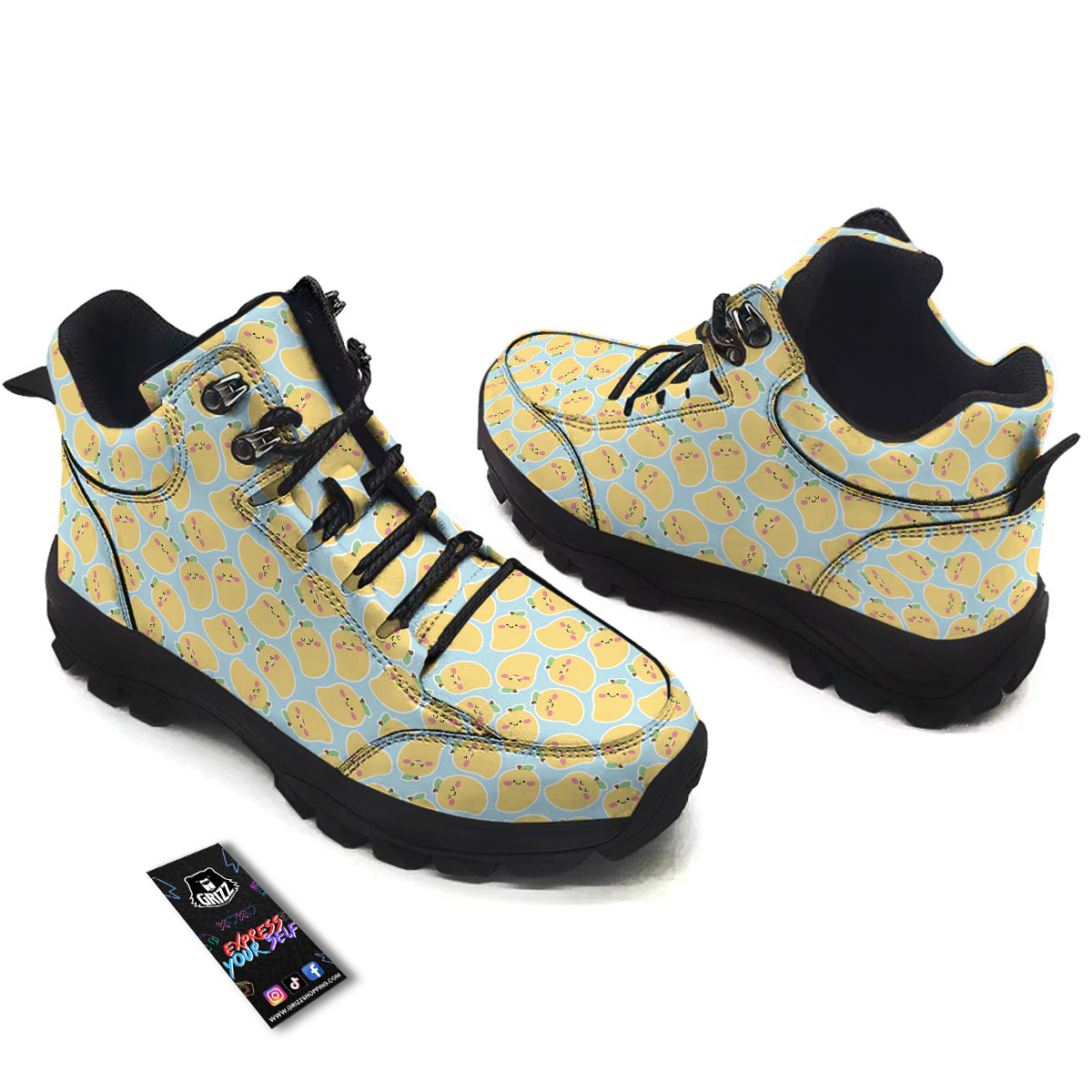 Mango Cute Print Pattern Hiking Shoes-grizzshop