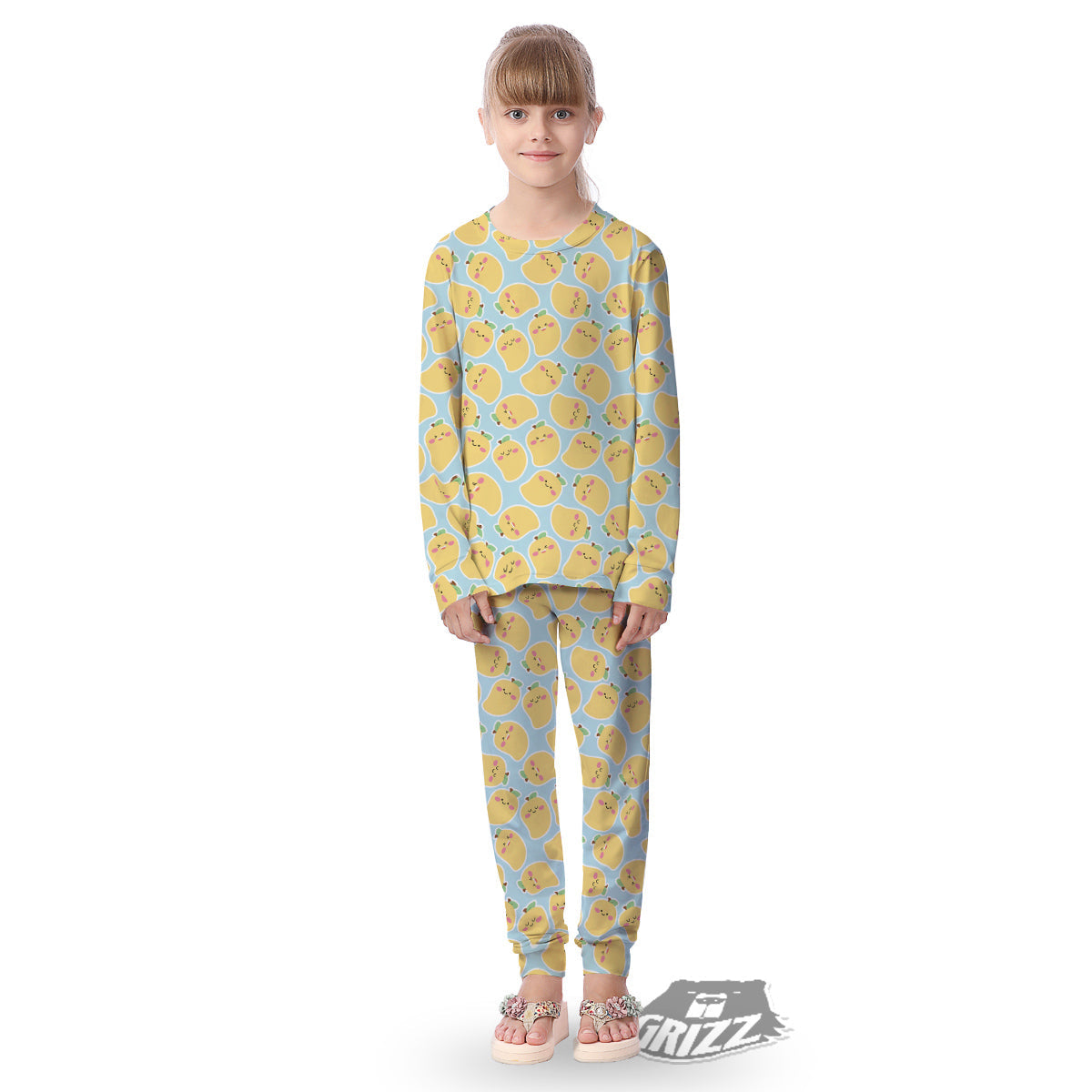 Mango Cute Print Pattern Kid's Pajamas-grizzshop