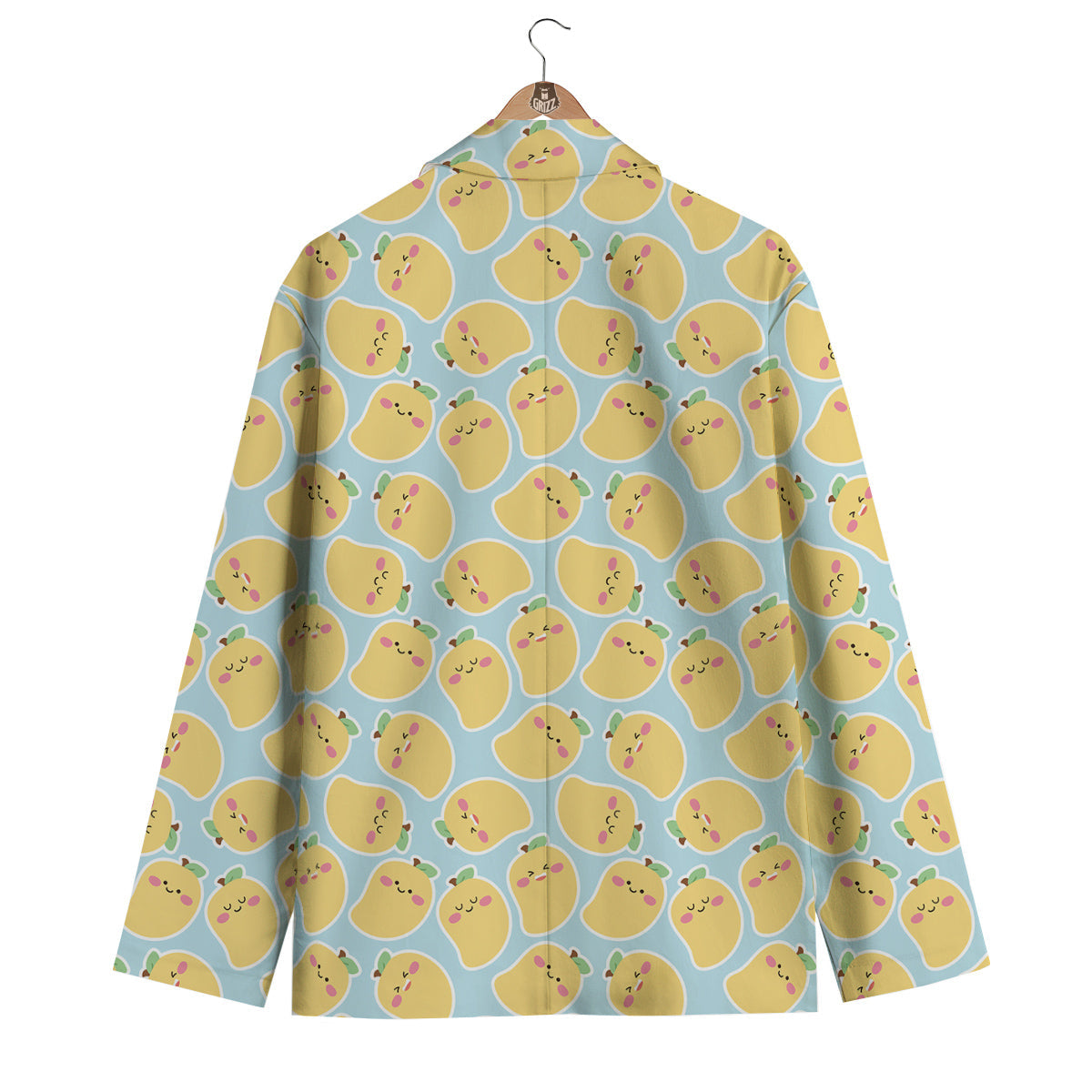 Mango Cute Print Pattern Men's Blazer-grizzshop