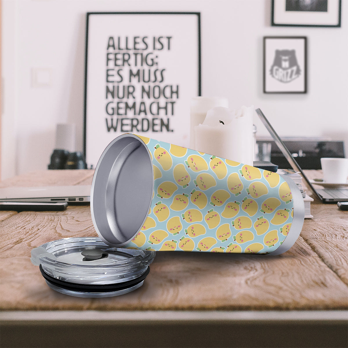 Mango Cute Print Pattern Tumbler-grizzshop