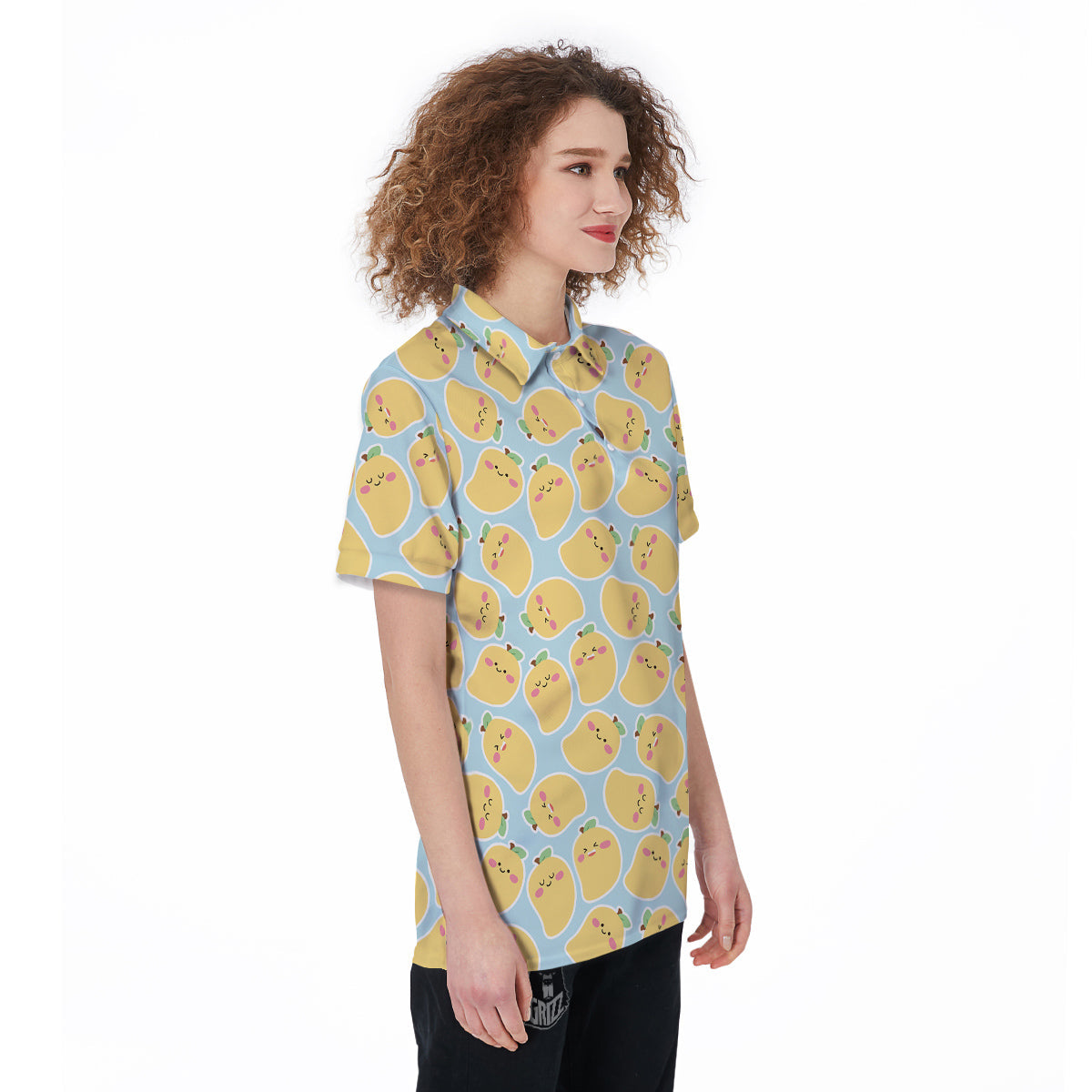Mango Cute Print Pattern Women's Golf Shirts-grizzshop