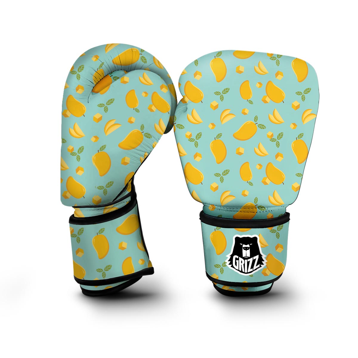 Mango Pastel Pattern Print Boxing Gloves-grizzshop