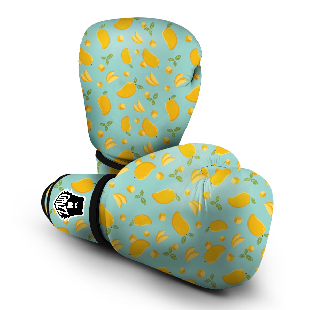 Mango Pastel Pattern Print Boxing Gloves-grizzshop