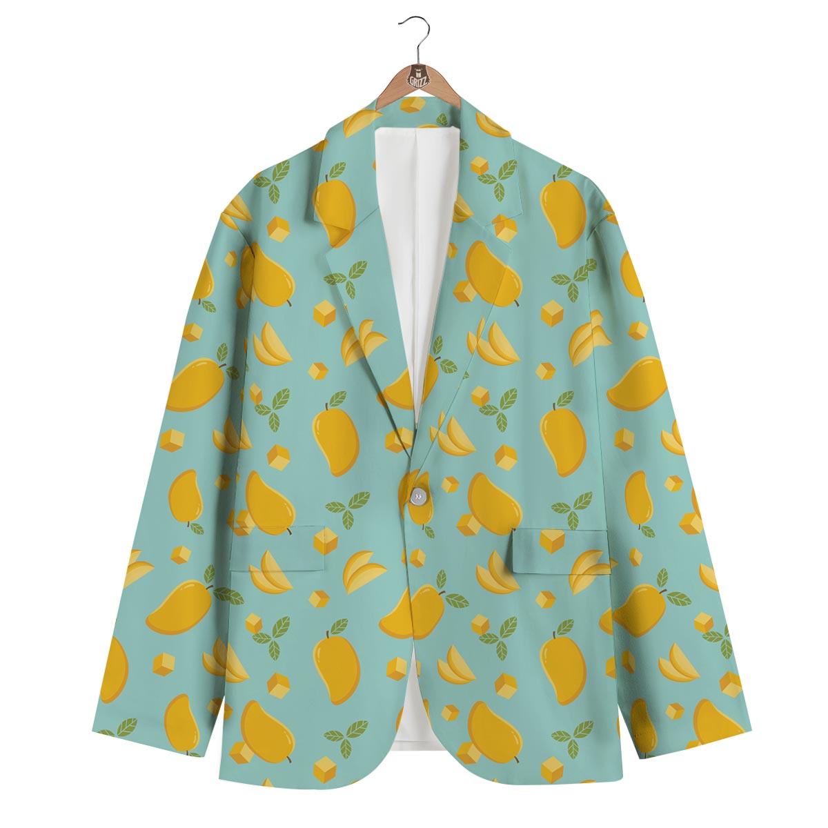 Mango Pastel Pattern Print Men's Blazer-grizzshop
