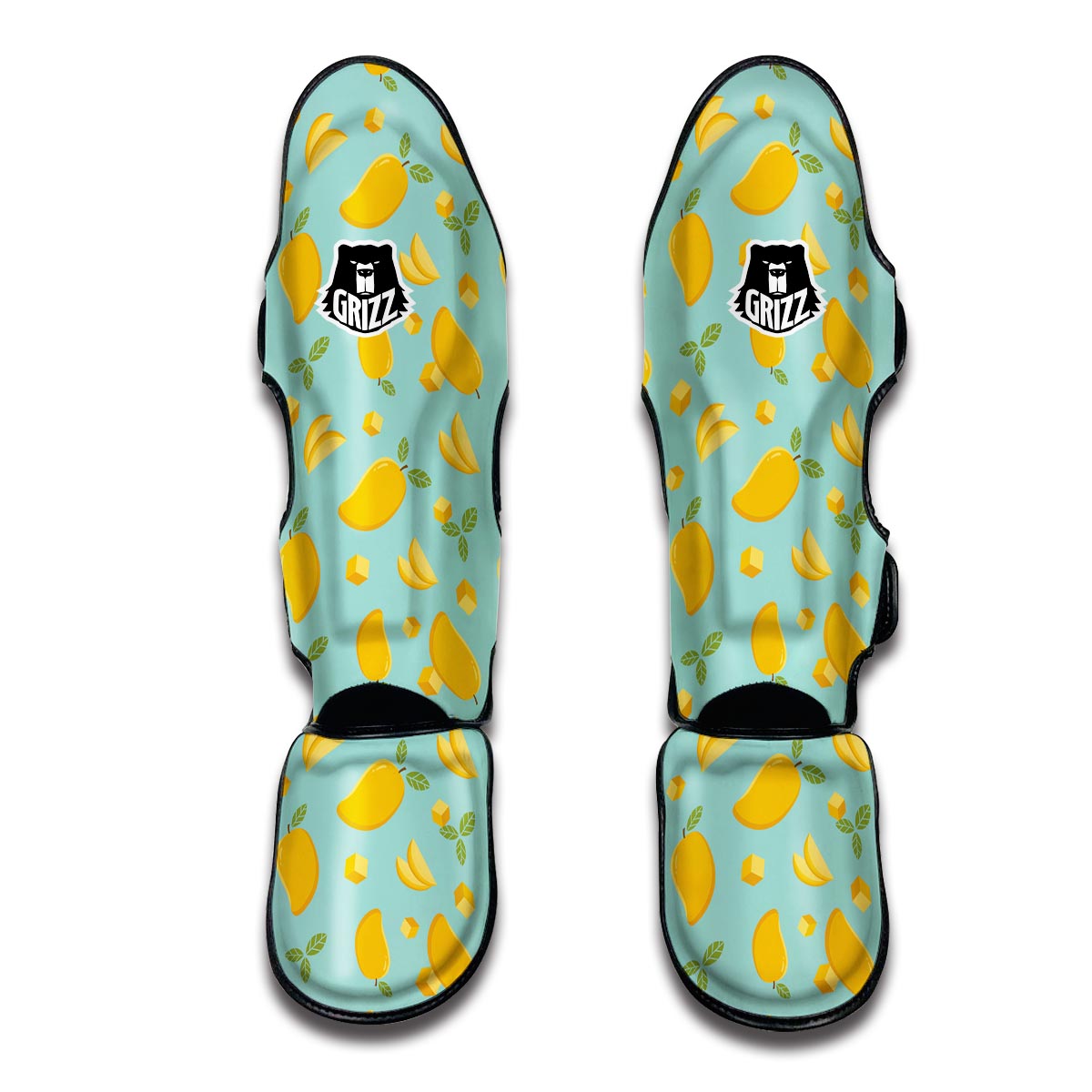 Mango Pastel Pattern Print Muay Thai Shin Guards-grizzshop