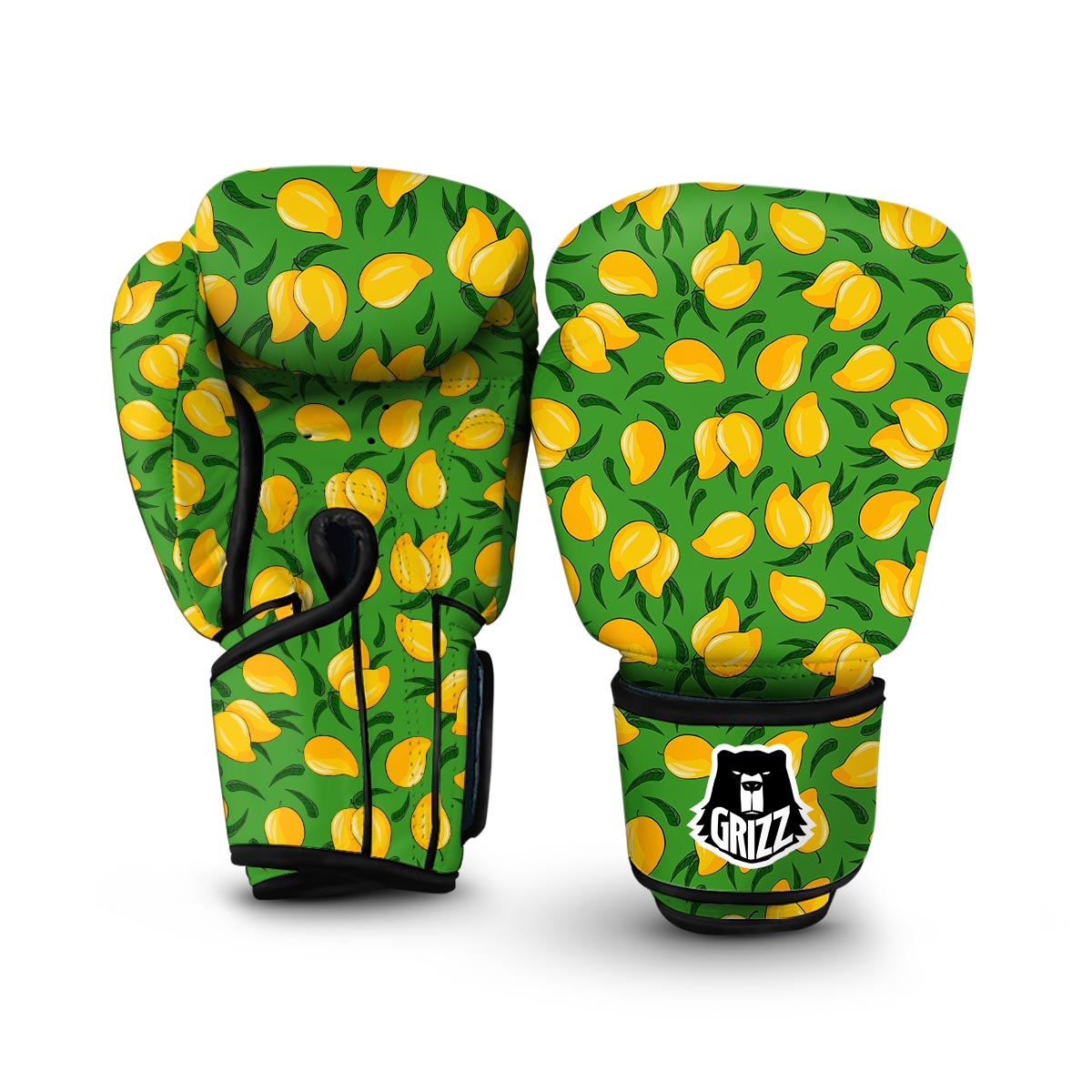 Mango Print Pattern Boxing Gloves-grizzshop