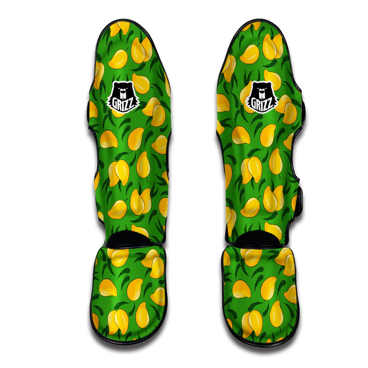 Mango Print Pattern Muay Thai Shin Guards-grizzshop