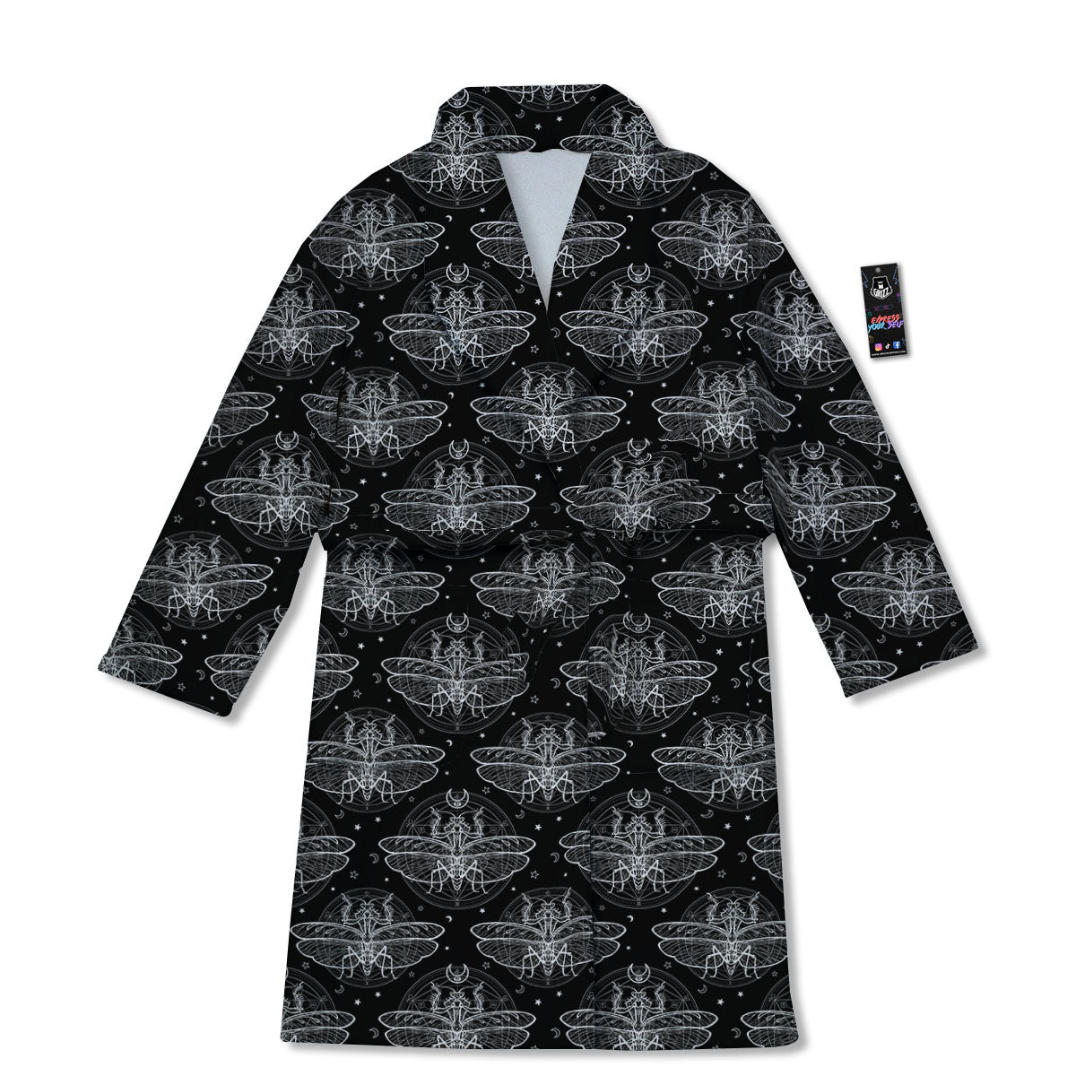 Mantis Animal Print Pattern Bathrobe-grizzshop