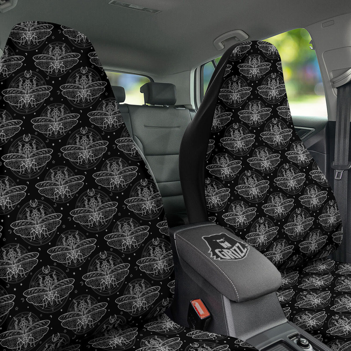 Mantis Animal Print Pattern Car Seat Covers-grizzshop