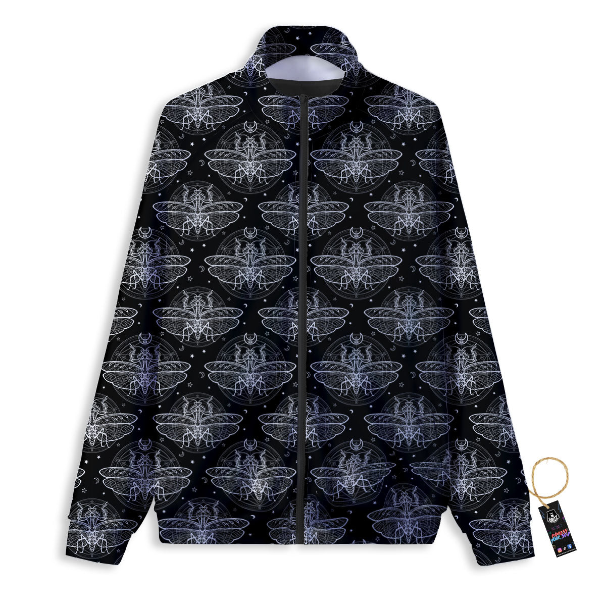 Mantis Animal Print Pattern Track Jacket-grizzshop