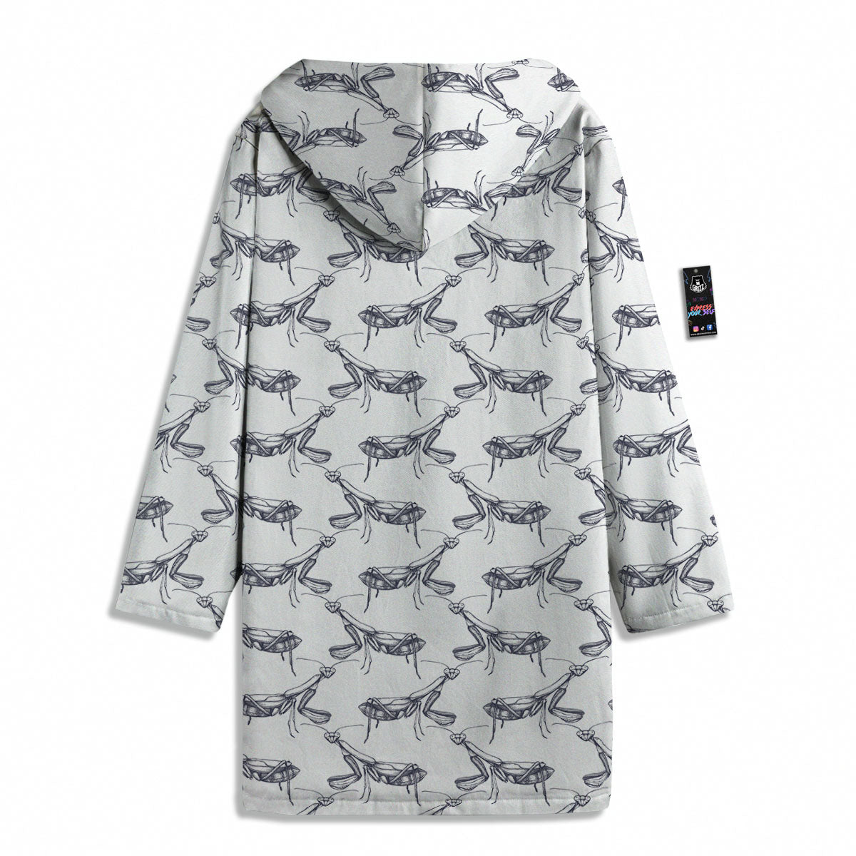 Mantis Hand Drawn Print Pattern Men's Windbreaker Jacket-grizzshop