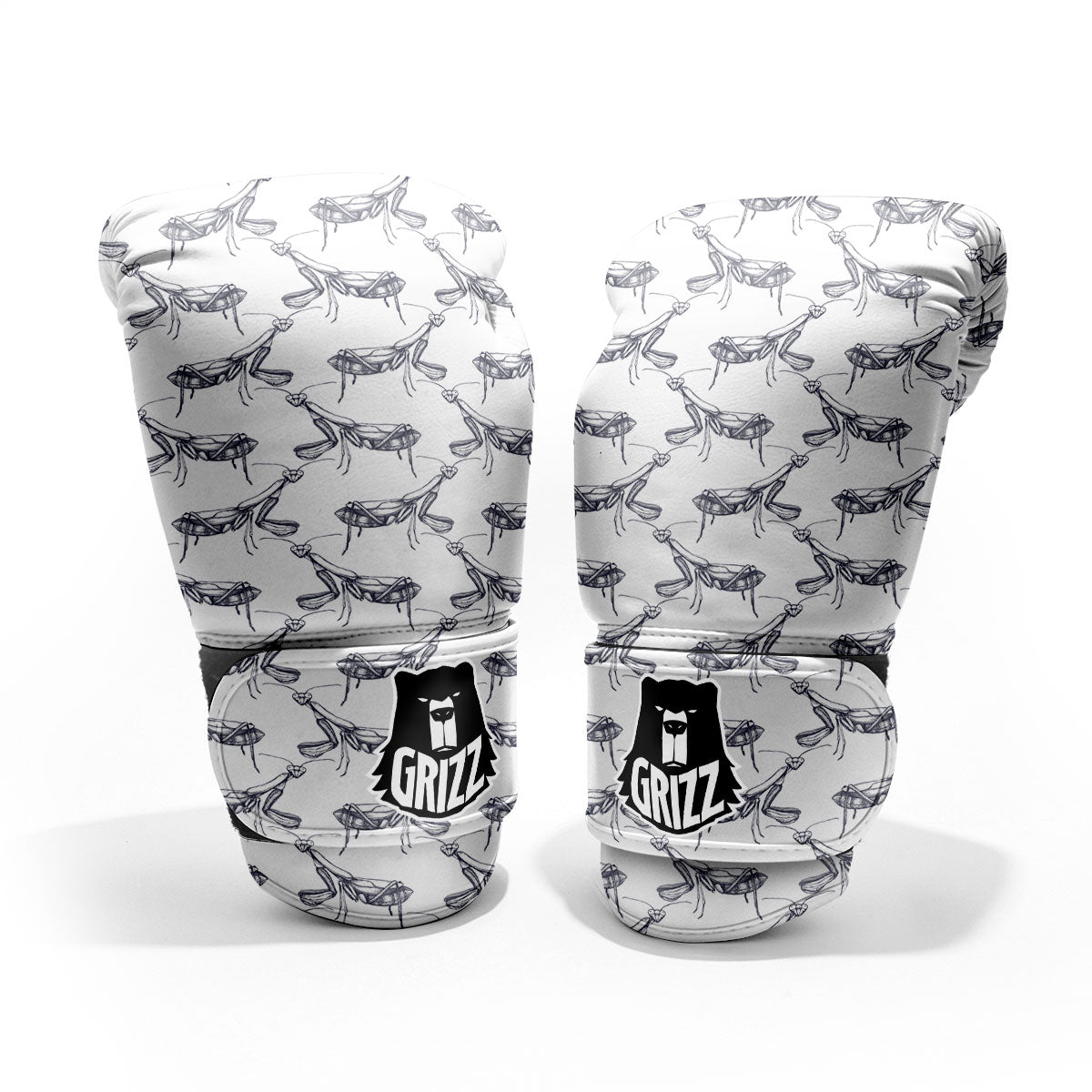 Mantis Hand Drawn Print Pattern Sparring Gloves-grizzshop