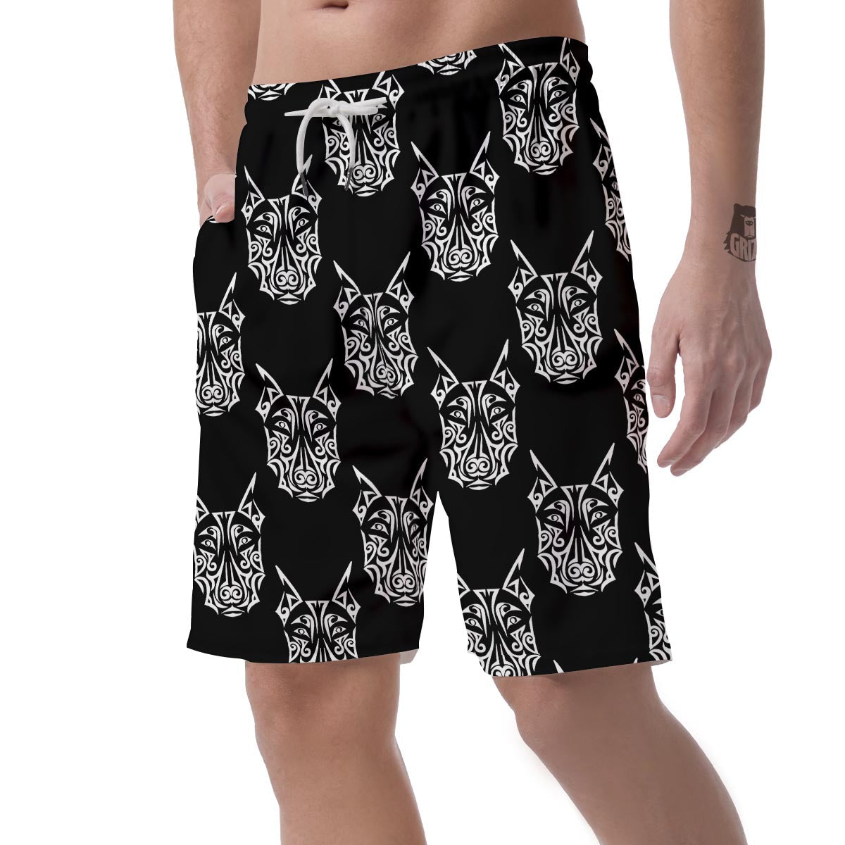 Maori Aztec Pitbull Men's Shorts-grizzshop