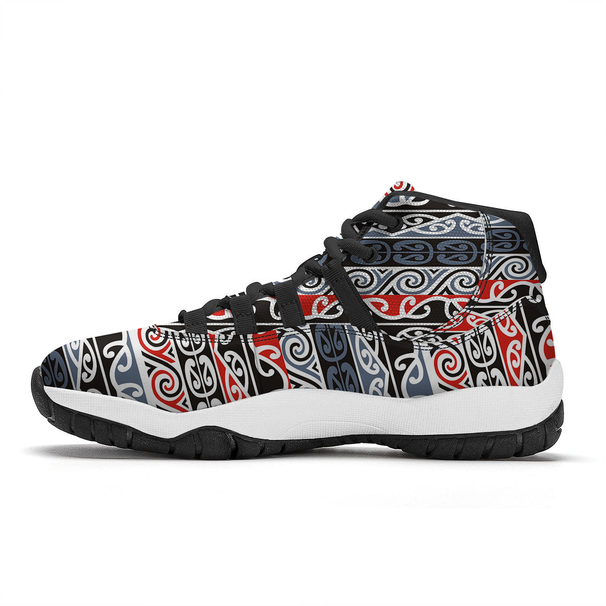 Maori Fence Black Bball Shoes-grizzshop