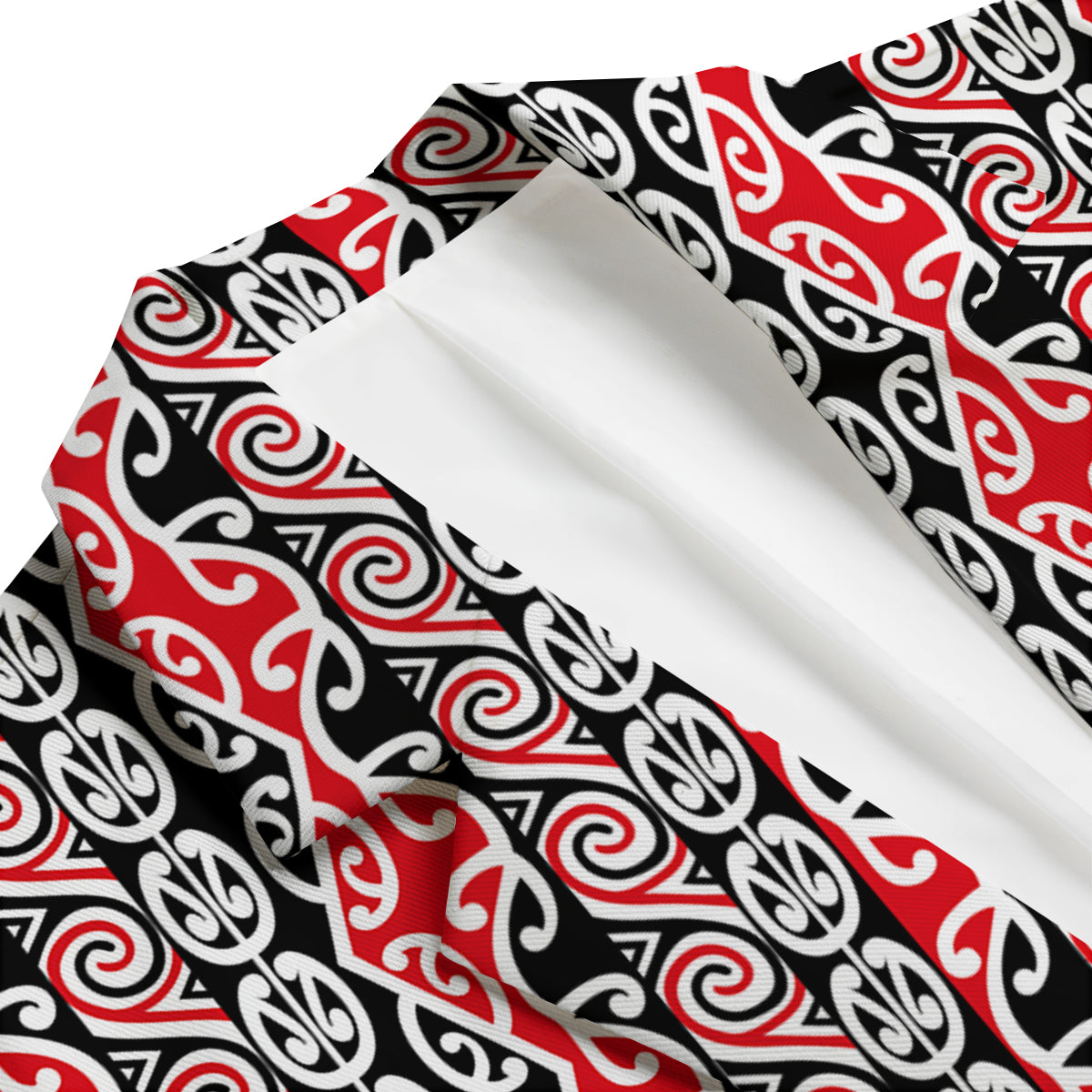 Maori Fence Pattern Men's Blazer-grizzshop