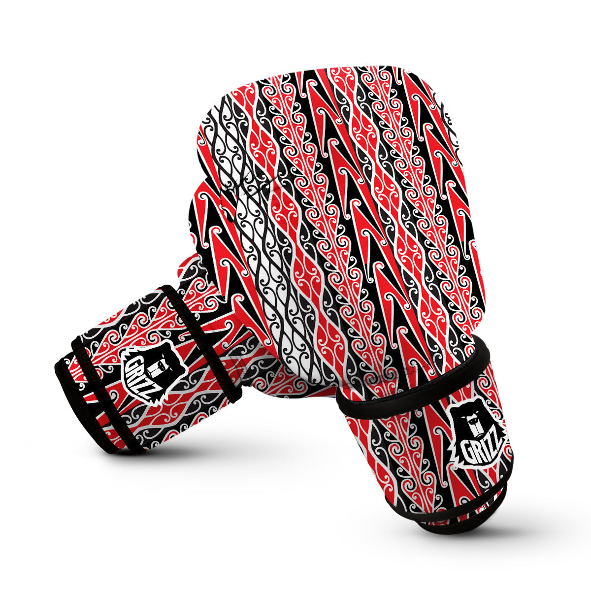 Maori Fence Print Boxing Gloves-grizzshop