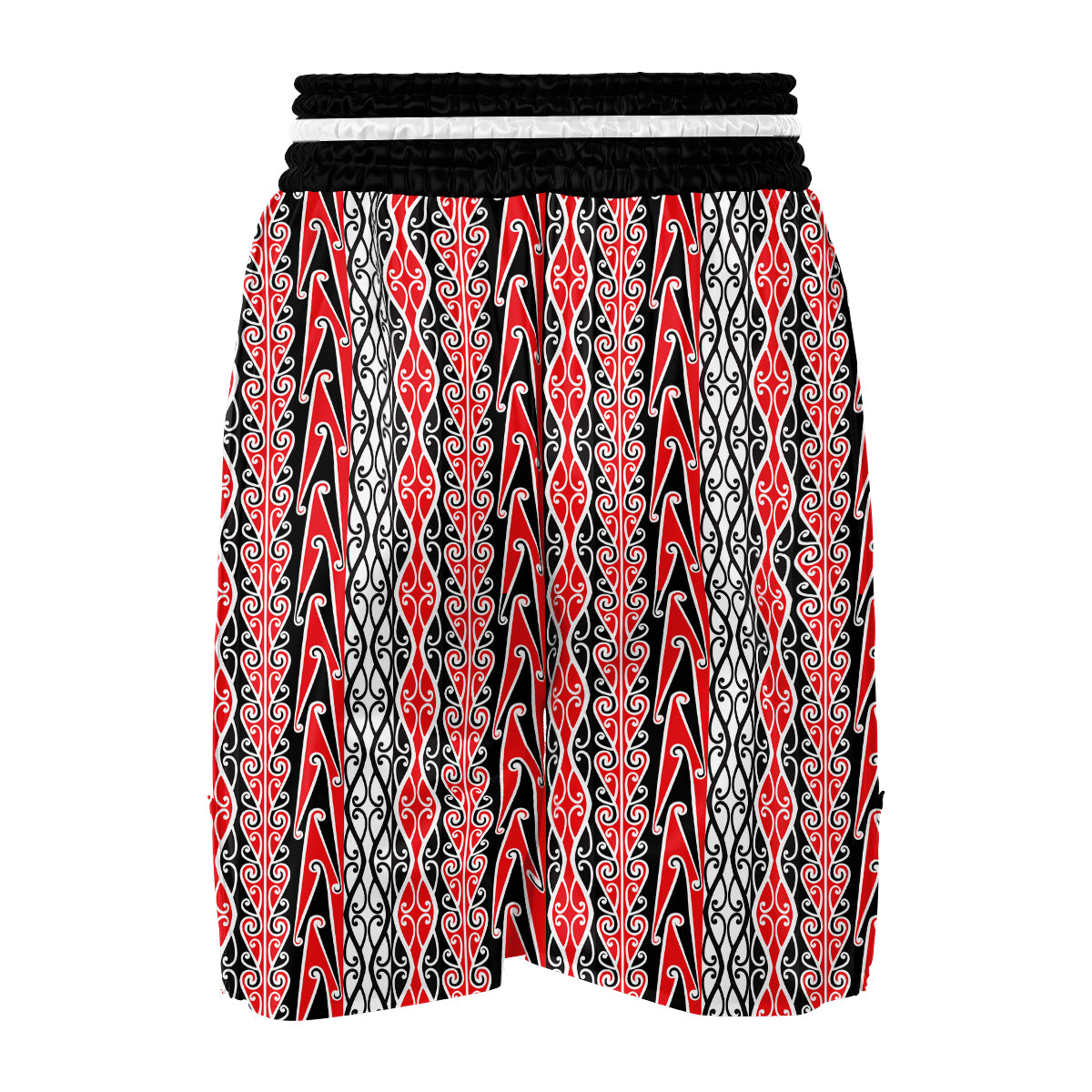 Maori Fence Print Boxing Shorts-grizzshop