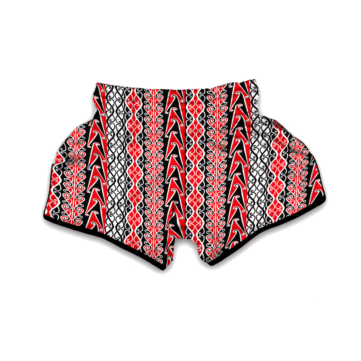 Maori Fence Print Muay Thai Boxing Shorts-grizzshop