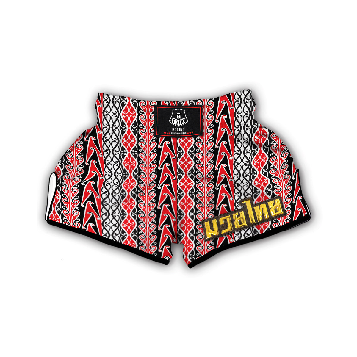 Maori Fence Print Muay Thai Boxing Shorts-grizzshop