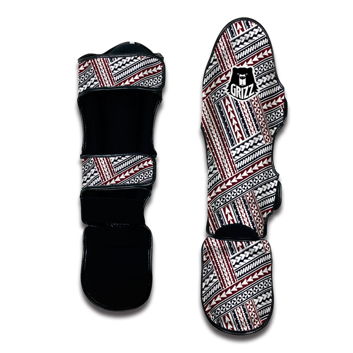 Maori Patterns Muay Thai Shin Guards-grizzshop