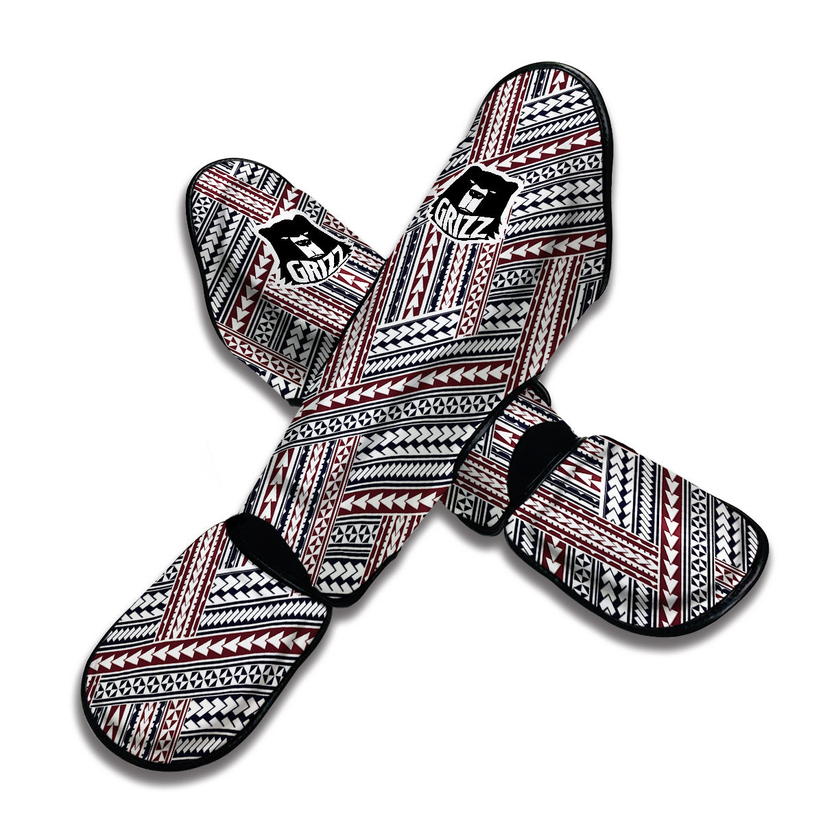 Maori Patterns Muay Thai Shin Guards-grizzshop