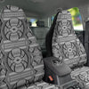 Maori Polynesian White And Black Print Car Seat Covers-grizzshop