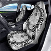 Maori Sea Turtle White And Black Print Car Seat Covers-grizzshop