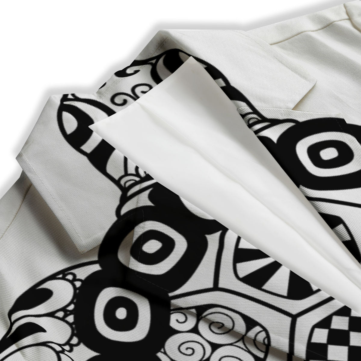 Maori Sea Turtle White And Black Print Women's Blazer-grizzshop