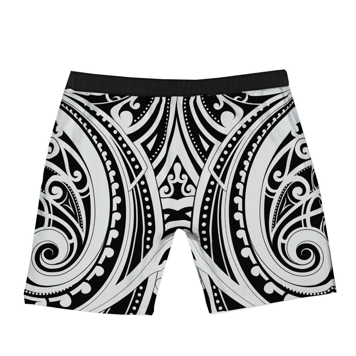 Maori Tattoo White And Black Print Boxer Briefs-grizzshop
