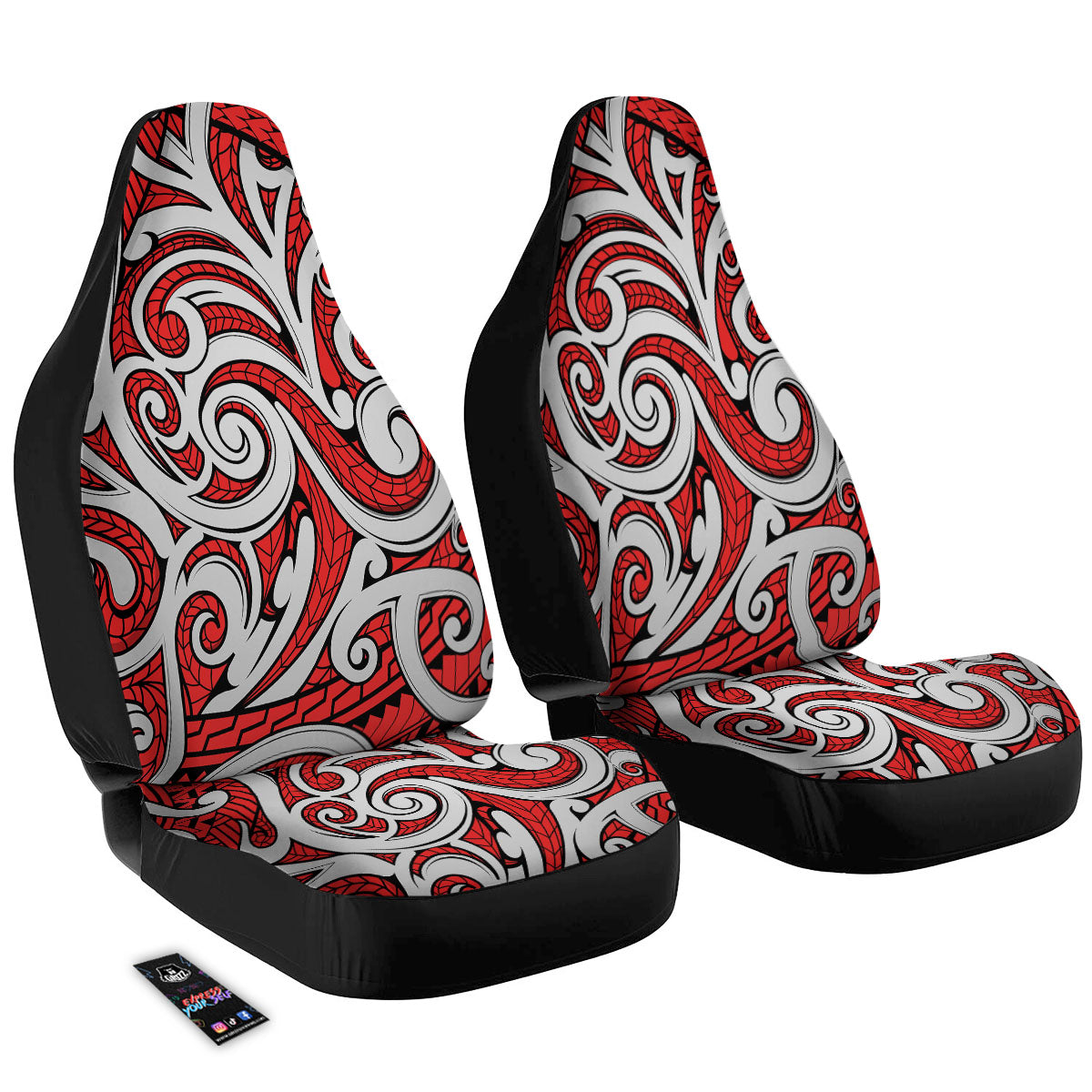 Maori Tribal Polynesian Kowhaiwhai Print Car Seat Covers-grizzshop