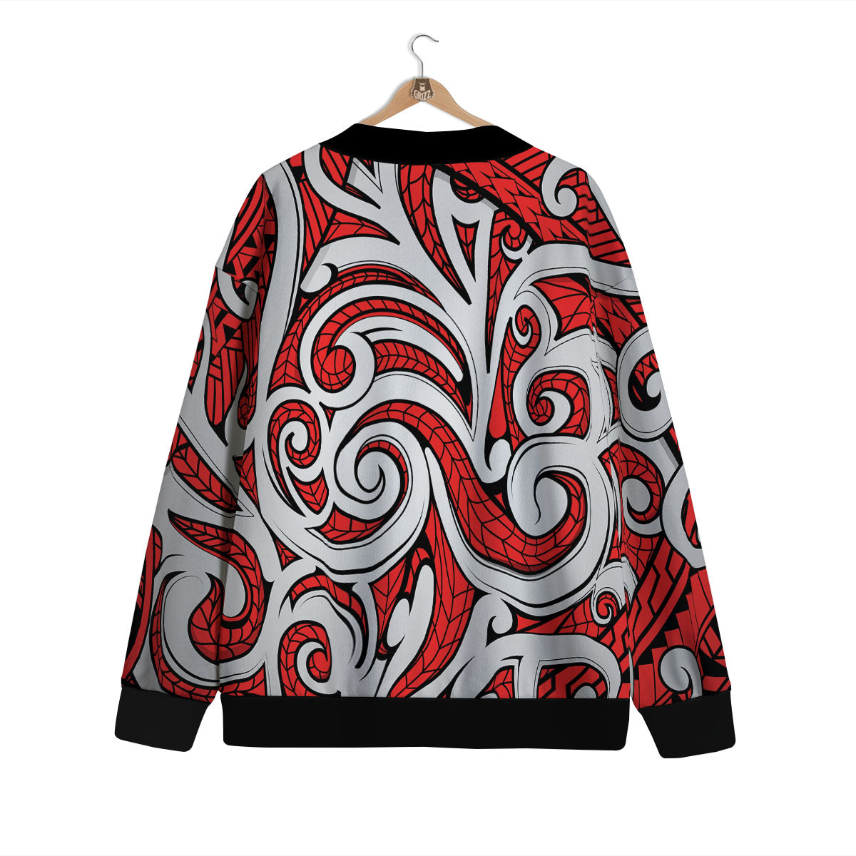 Maori Tribal Polynesian Kowhaiwhai Print Cardigan-grizzshop