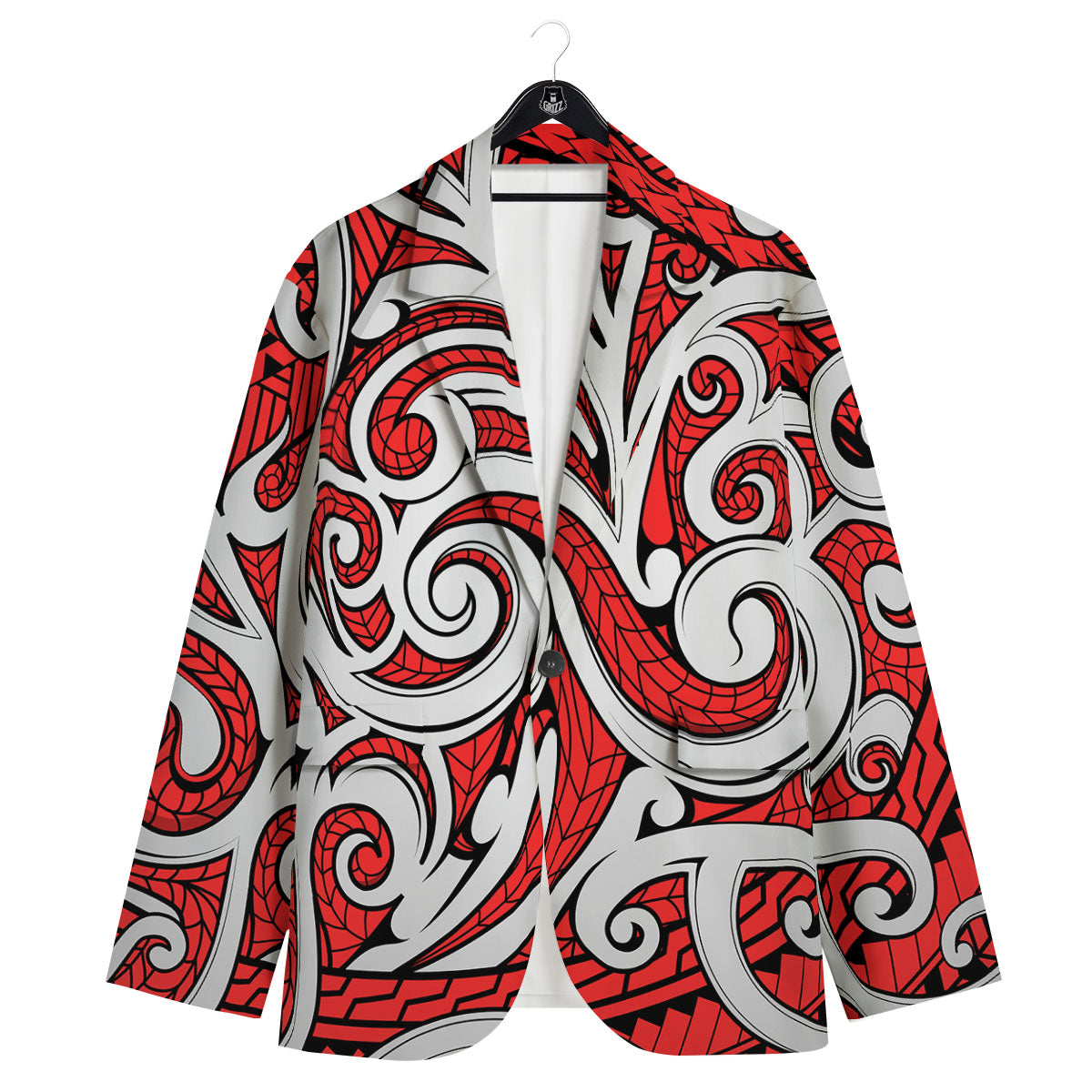 Maori Tribal Polynesian Kowhaiwhai Print Men's Sport Coat-grizzshop