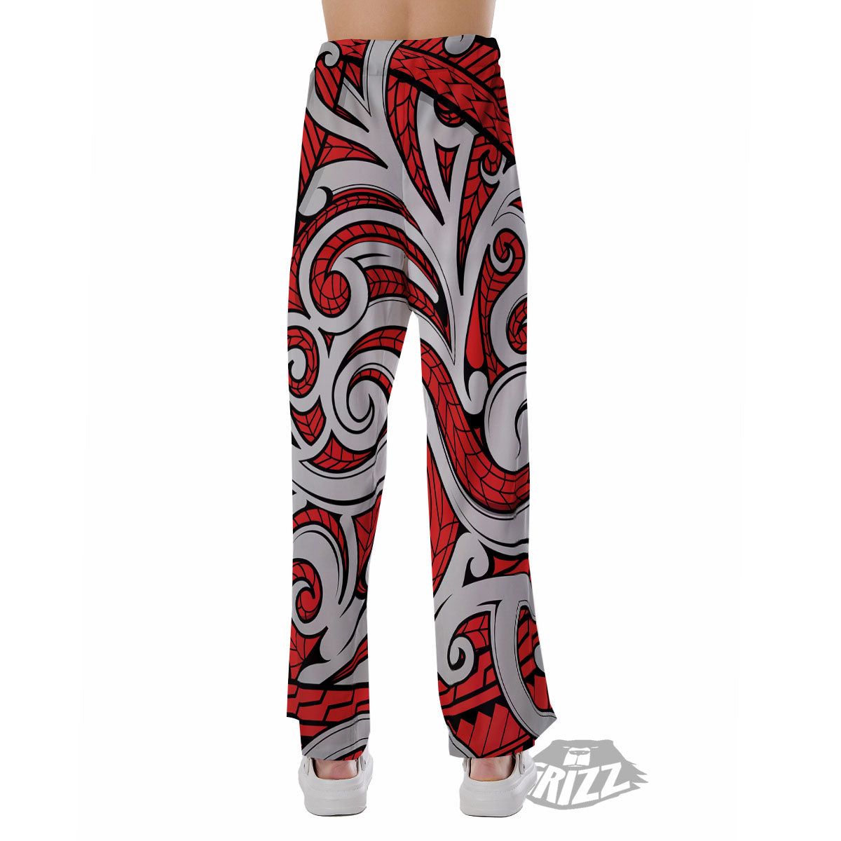 Maori Tribal Polynesian Kowhaiwhai Print Pajama Pants-grizzshop
