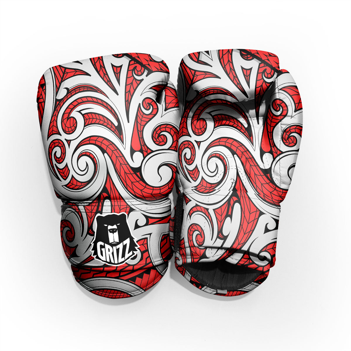 Maori Tribal Polynesian Kowhaiwhai Print Pro Boxing Glove
