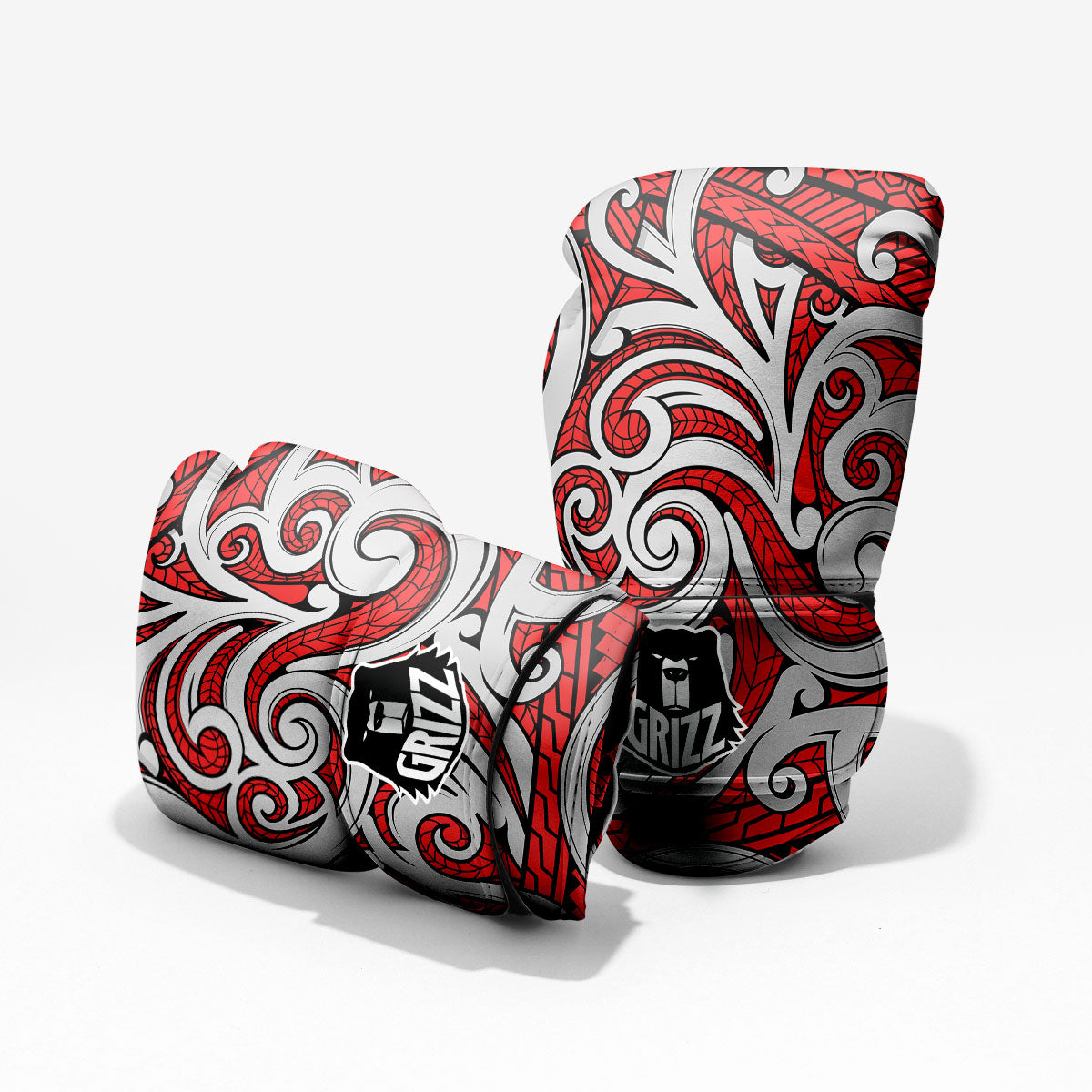 Maori Tribal Polynesian Kowhaiwhai Print Pro Boxing Glove