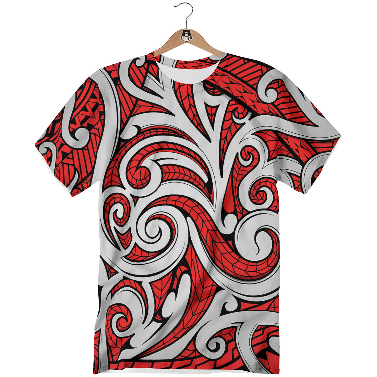 Maori Tribal Polynesian Kowhaiwhai Print T-Shirt-grizzshop