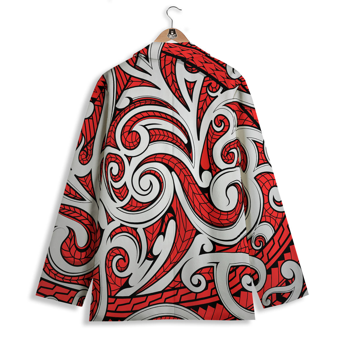 Maori Tribal Polynesian Kowhaiwhai Print Women's Blazer-grizzshop
