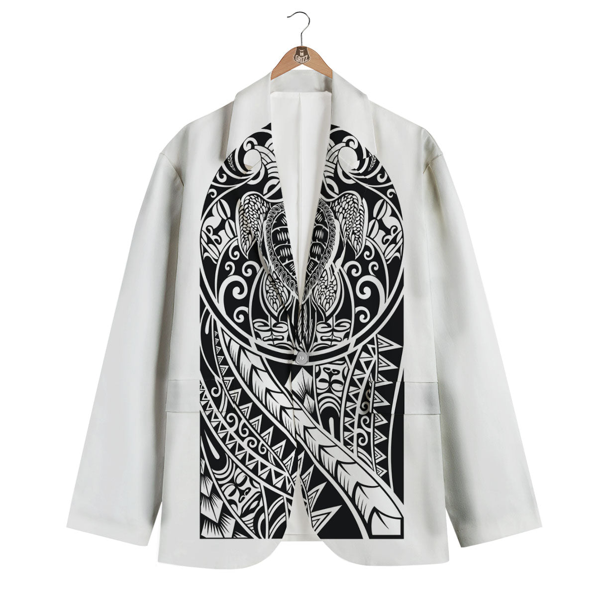 Maori Tribal Turtle Men's Blazer-grizzshop